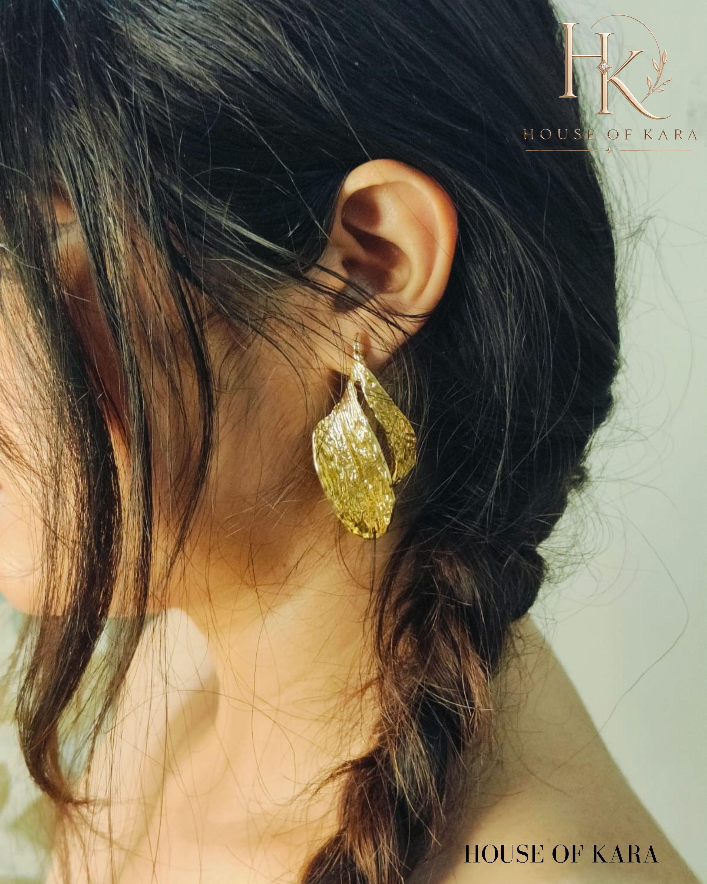 Golden Petal Earrings