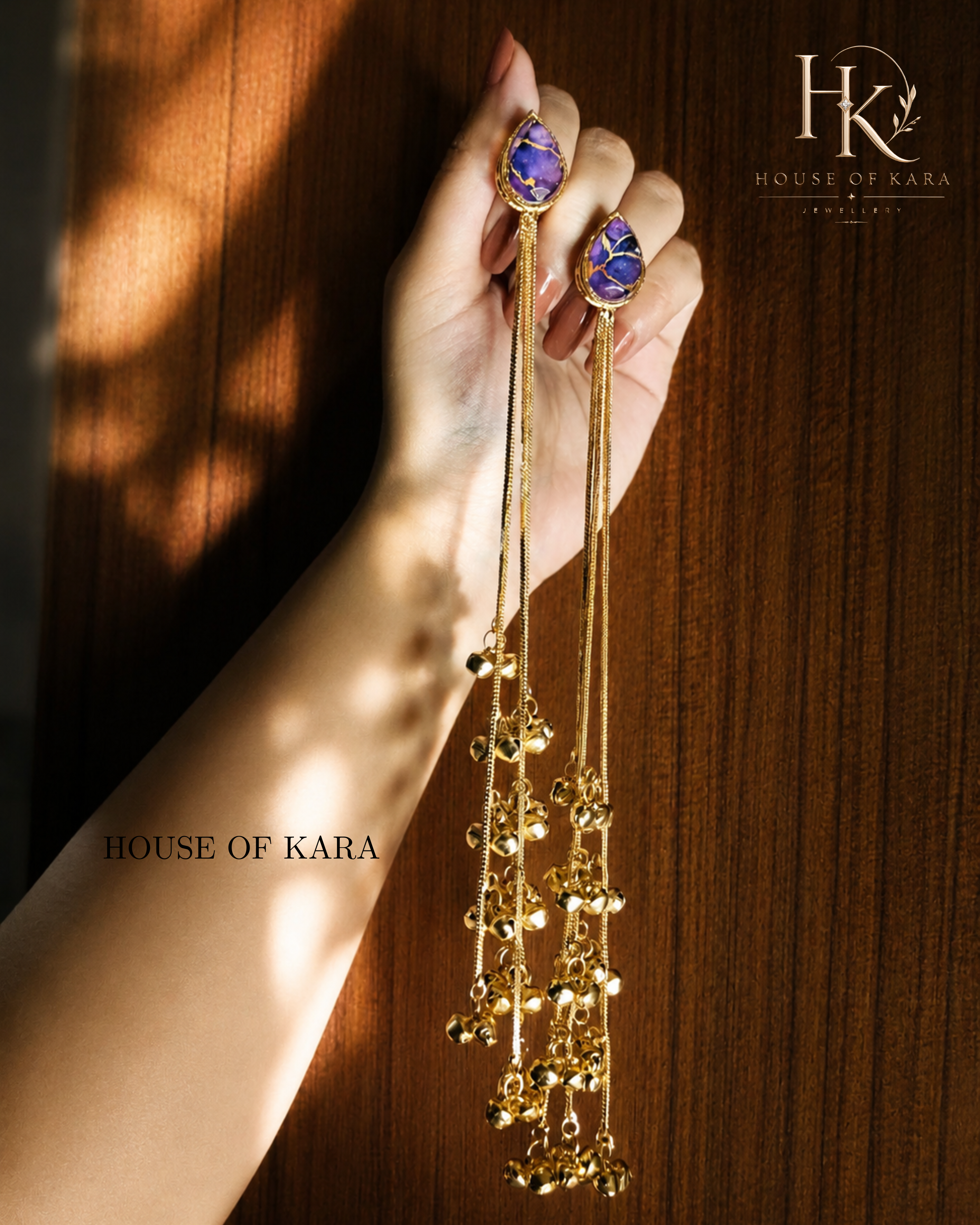 Zeenat Kashmiri Jhumkas (Purple)