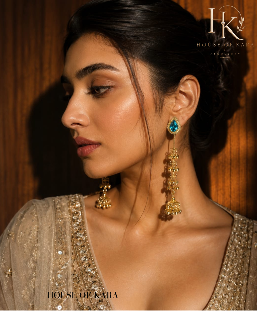 Mehr Kashmiri Jhumkas (Blue)