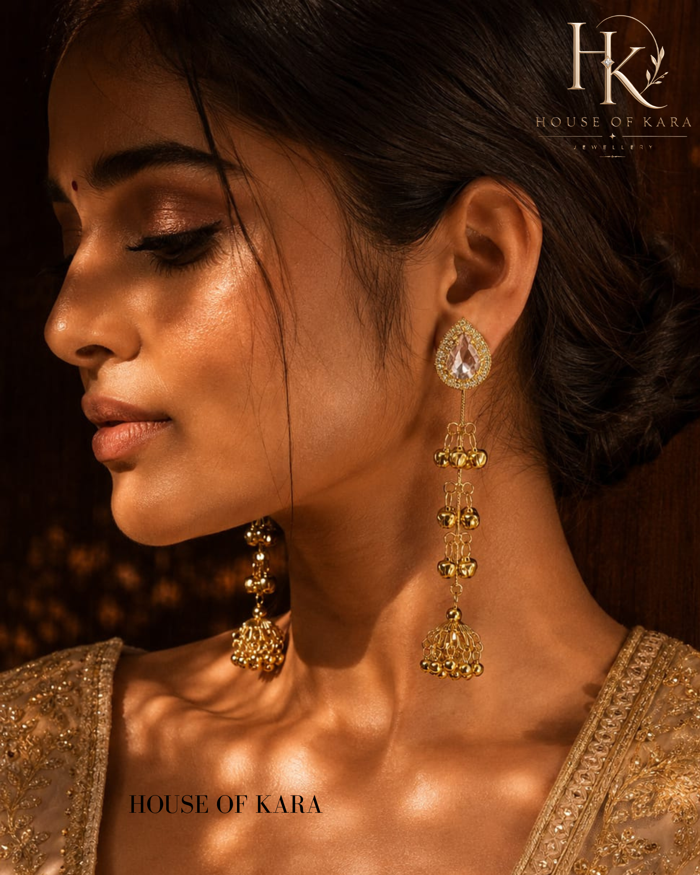 Mehr Kashmiri Jhumkas (Baby Pink)