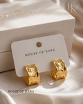 Molten Gold Hoops Earrings