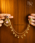 Tarini Kashmiri Jhumkas with attached Earchain